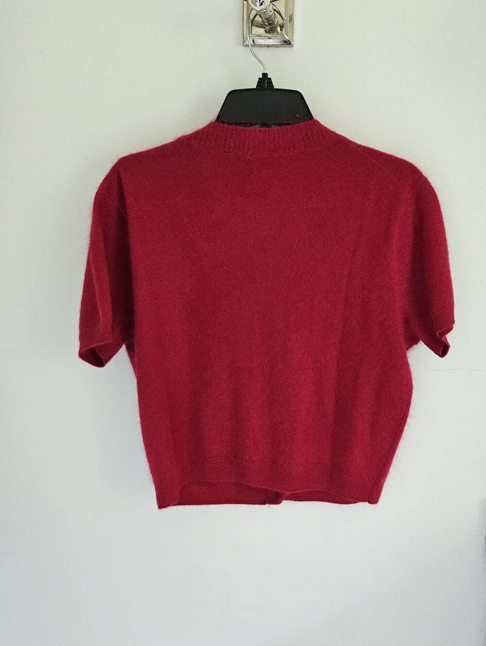 J. Crew Brushed Cashmere Cardigan Sweater Shoet Sleeve - Picture 5 of 5